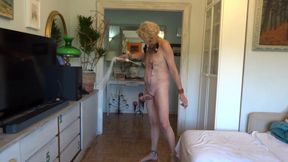 Spanish Shemale Whore Flagellates Her Cock