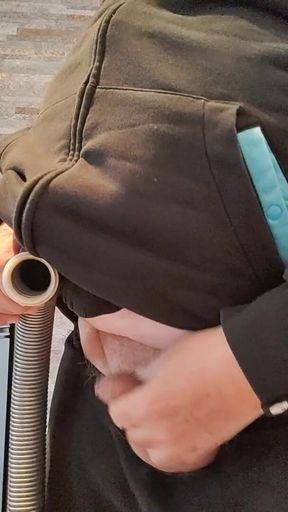 Vacuum cleaner during housework