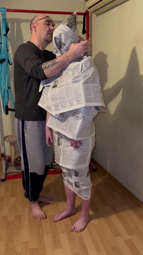 Newspaper Fetish - Wrapping Me in Newspaper