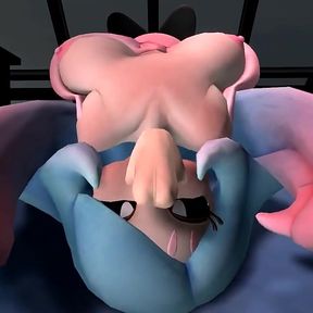 Hatterene Upside Down on the Bed - Facefuck