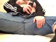 soaking wet in my pants with vibrator