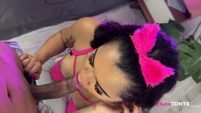 Carnival Kitten Sucked and Got Cum in the Face - Raissa Conte