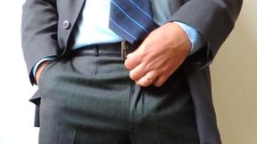 Daddy Bear Boss Unloads in His Suit 2