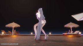 [mmd] Le Sserafim - Smart Eve Sexy Striptease Star Blade Hentai Uncensored 4K 60fps