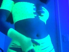 Amateur striptease and Solo masturbation