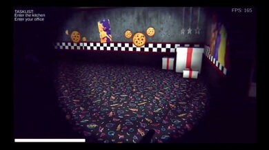 Purple animatronic femme fatale gives a teasing titjob in a FNaF-inspired parody scene