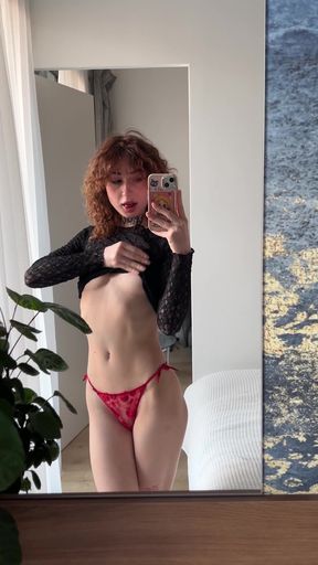 GF with glowing skin seduces in a sultry dance