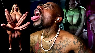 Girl Cock The God Of Cumflation Is Cumming From Her Multiple Hard Girl Cocks, AI Generated