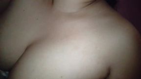 French babe showcases her massive tits