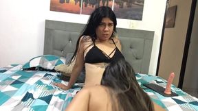 Ebony babe Tania Amazon gets her ass fucked and fingered at her husband's house