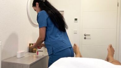 Nuru Massage Hands Made Him Cum With Perfect Body Brunette
