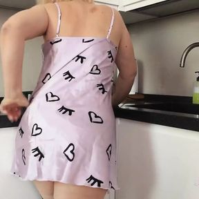 Auntjudys - 48yo Mature MILF Nadine Gets Frisky in the Kitchen