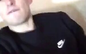 Amateur Paddy Strokes His Dick