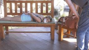 Bella and Chanel are Outdoors With Bare Assed Promenently Displayed - It's Only the Beginning - Soon Comes the Hogtie! 4K Video Version