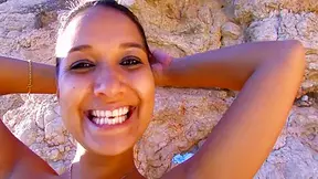 Big Titted Babe With Hairy Pussy Fuck Stranger On Beach