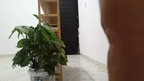 Chubby neighbor cleaning in the new apartment (part 4)