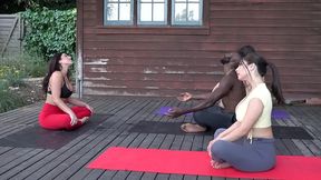 bbc foursome yoga class turns into couple swap yoga goddess tru kait