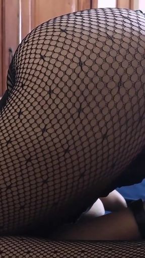 Santa's helper's beautiful buttocks twitch with pleasure when she plays with her vibrator   Clip 3
