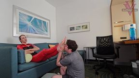 Lick clean, massage, and worship: Femdom, Foot Slave Training, Foot Worship- 4k
