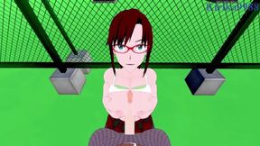 Rooftop ravishment: Mari & I ignite passion, abandoning all sanity in Evangelion's twisted world