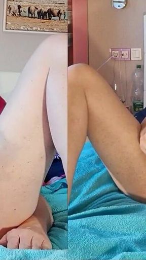 TS Lilly Sophie Fucking Her Ass with Dildo and Try Pump and Cum with Masturbator and Plug in Her Ass