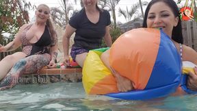 Inflating & Deflating Beach Balls with Sushii Xhyvette, Maleka & Whitney Morgan - 4K