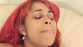 Pinky loves getting her juicy snatch filled by enormous black tool while
