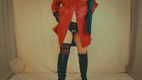 Disciple's day #1: Classy Leather Lady's leather outfit worshipped
