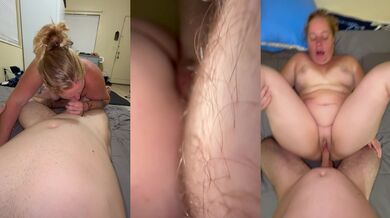 POV cuckold cleans redhead milf creampie panties alone