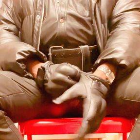 Leathered up bate cock and nippleplay preview