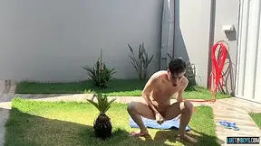 Adorable Twink Cums While Masturbating Outdoors - Henry Evans