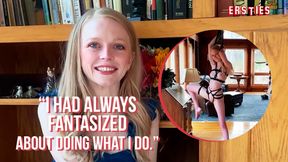 Hot Blonde Babe Alice D Savoring the Tight Rope Against Her Skin