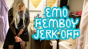 Emo Crossdresser Puts on Buttplug and Jerks Off