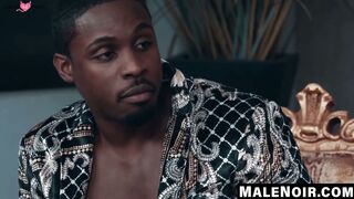 MaleNoir.com - DeAngelo shoots cum into Lucas's rear during hot shoot