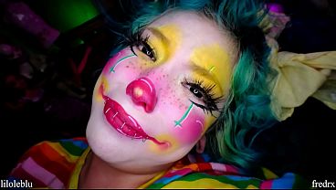 clown girl gets pussy stapled, ass fucked