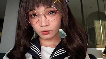 Petite Asian Femboy Aroma Gets Fucked Until Cum in Cute Sailor Girl Outfit