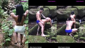 em um passeio ao meio da floresta com rios e cachoeiras dana bueno e o lutador de mma allan guerra gomes tem momentos de puro prazer sexo e carinho ( completo no x videos red)