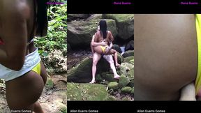 em um passeio ao meio da floresta com rios e cachoeiras dana bueno e o lutador de mma allan guerra gomes tem momentos de puro prazer sexo e carinho ( completo no x videos red)