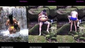 em um passeio ao meio da floresta com rios e cachoeiras dana bueno e o lutador de mma allan guerra gomes tem momentos de puro prazer sexo e carinho ( completo no x videos red)