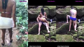 em um passeio ao meio da floresta com rios e cachoeiras dana bueno e o lutador de mma allan guerra gomes tem momentos de puro prazer sexo e carinho ( completo no x videos red)