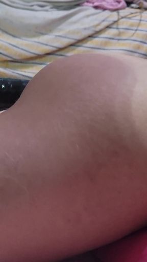 Does It Excite You to See This Huge Dildo Enter Me?