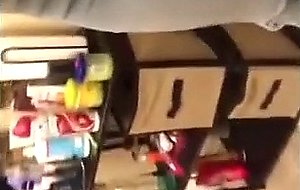 Pissing herself when family is home