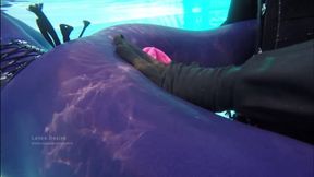 Rubber doll fucked in pool