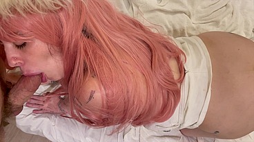 Straight-jacket Babe with Pink Hair
