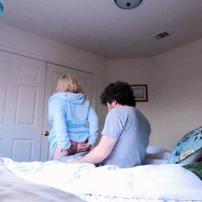 Stepmom sits on a hard dick up her ass and gets anal