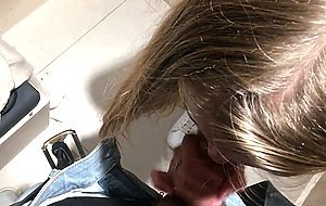 During shopping, a thin girl sucked my dick in the fitting room