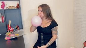 Bunny Fae blows up balloons HIDEF