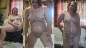 Unboxing and peeing in my new PVC plastic dress