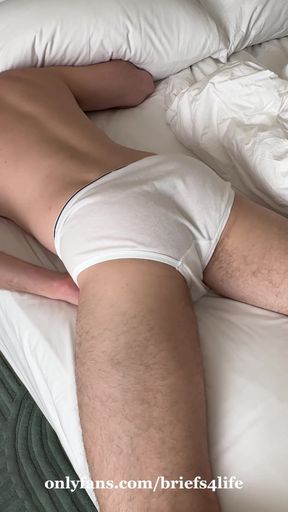 Horny Tighty Whities Boy Humps the Bed and Talks Dirty