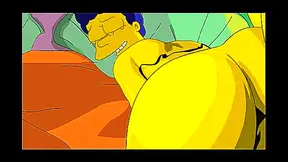 Marge Simpson Seduces Homer in Steamy Animated Bedroom Encounter